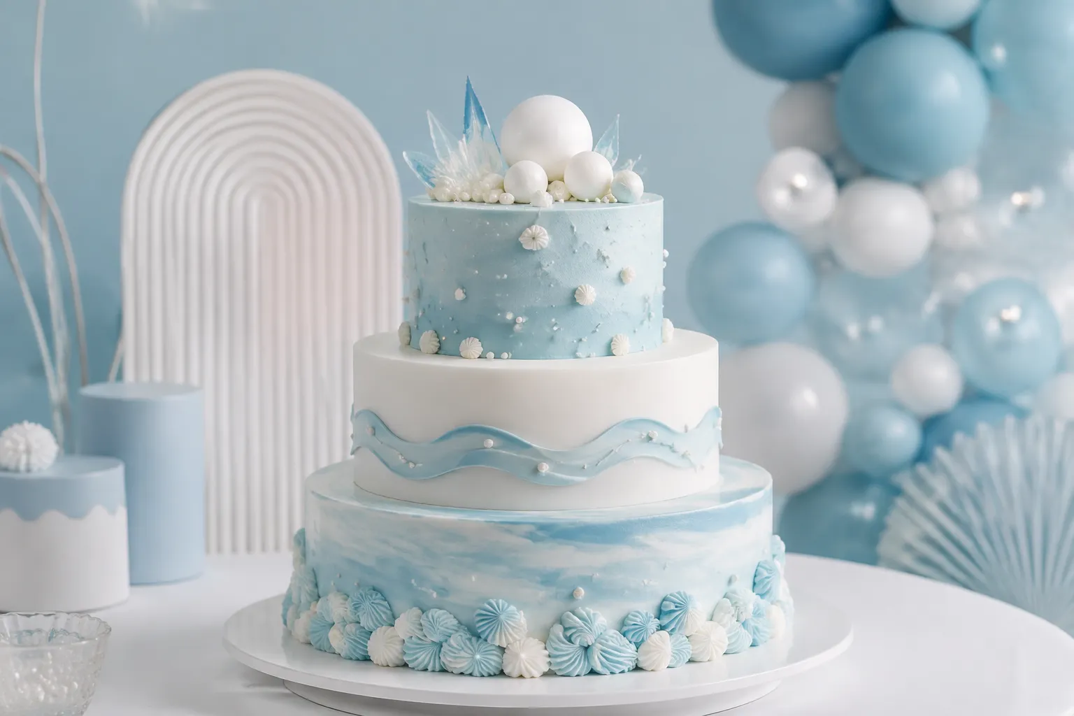 Cake visual hierarchy showing accent scale and focal detail relationships